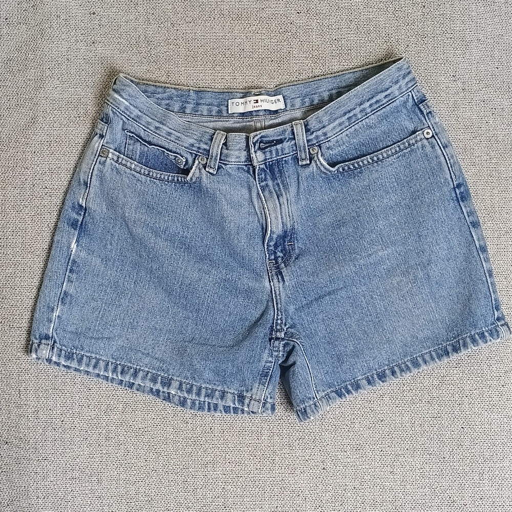 Tommy Hilfiger Boyfriend Shorts Womens 6 Blue Excellent Vintage Y2K Denim